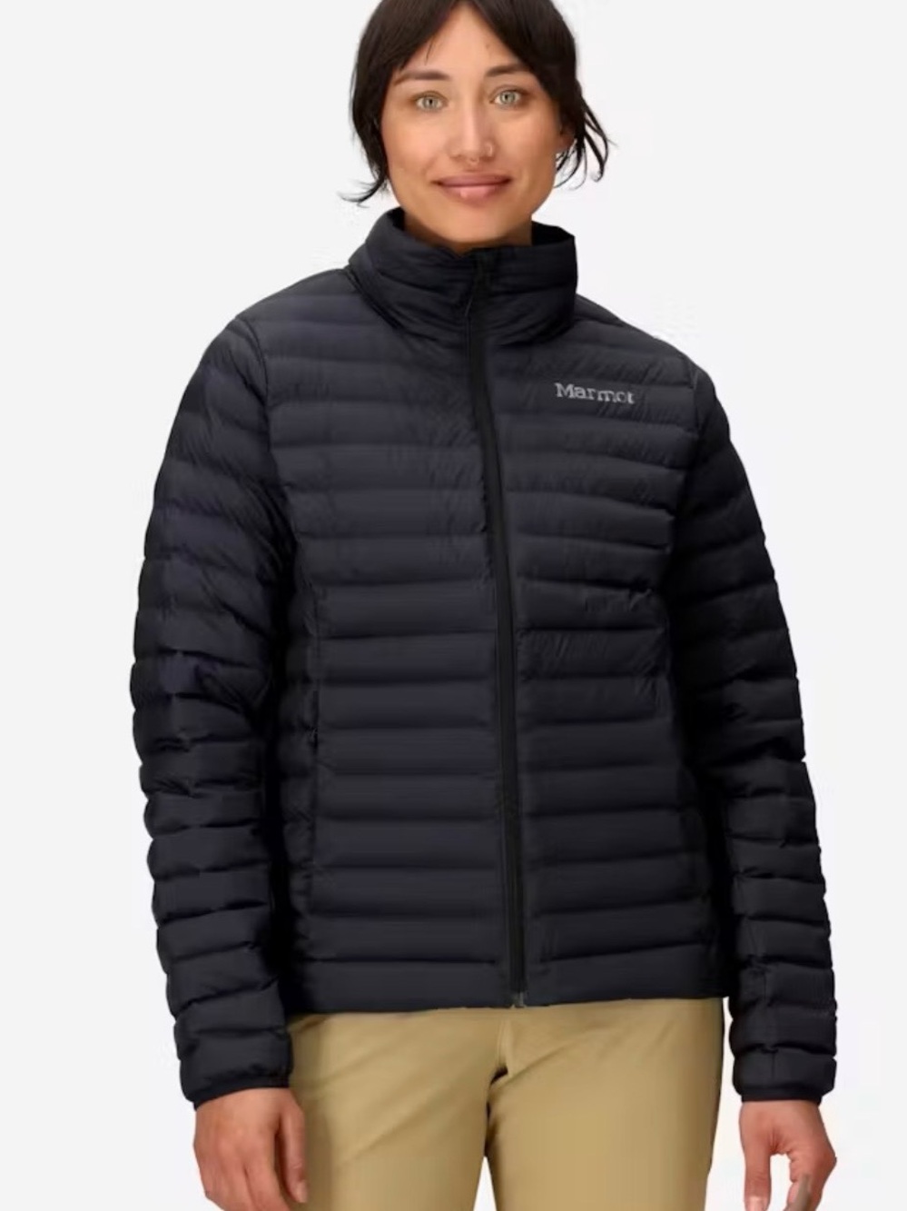 Marmot Womens Small 600 Fill Down Puffer Jacket Black Lightweight Quilted